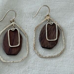 Silpada Silver and Brown Earrings